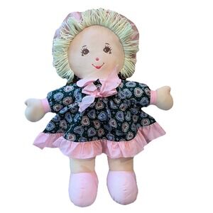 Dan Dee Jumbo Rag Doll 28" Vintage 90s Yellow Hair Floppy Plush Pillow Toy